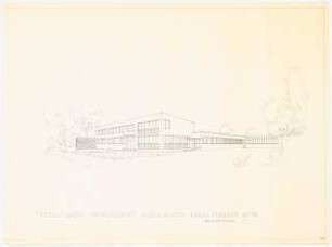 Büro- und Wohngebäude mit Fabrikationshalle der Transatlantic K.G. H. Bernhardt u. CO., Berlin-Rudow, auf dem Gelände Berlin-Rudow, Kanalstraße 76, 78: Transatlantic Import-Export Berlin-Rudow Kanalstr. 66-78