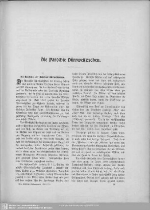 Die Parochie Dürrweitzschen