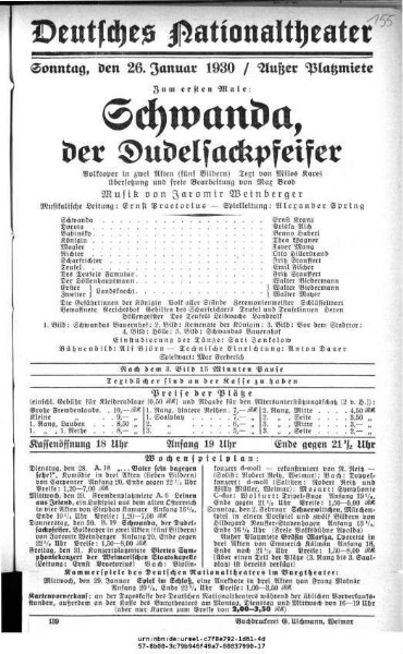 Schwanda, der Dudelsackpfeifer