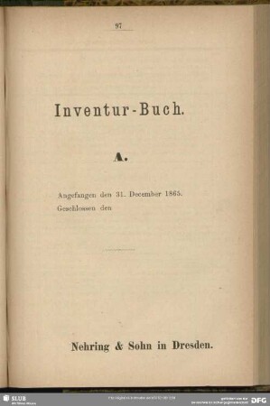 Inventur-Buch