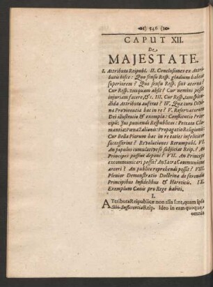 Caput XII. De Maiestate.