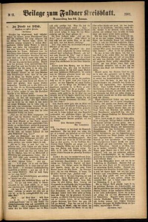 Zweite Ausgabe vom Donnerstag, den 24. Januar 1901.