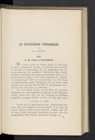Zur Bracteatenkunde Süddeutschlands