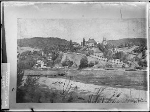 Waldshut Ortsbild - Zeichnung von Hans Thoma