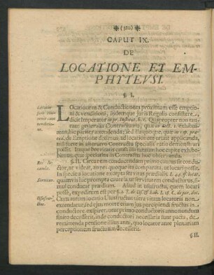 Caput IX. De Locatione Et Emphyteusi.