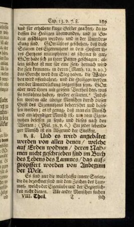 289-299, Vers 8 - 14