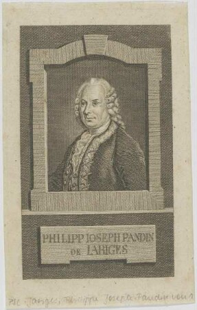 Bildnis des Philipp Ioseph Pandin de Iariges