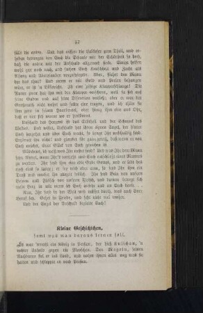 Kleine Geschichtchen.