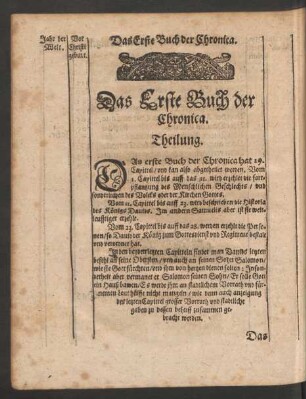 Das Erste Buch der Chronica.