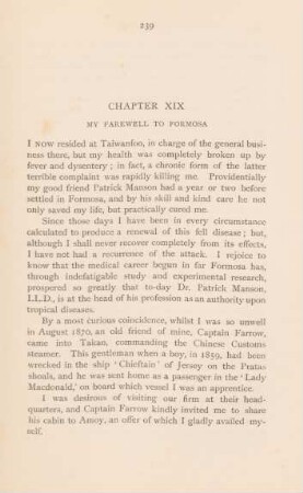 Chapter XIX. My farewell to Formosa
