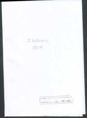 Kühlmann, R[ichard] v[on], Pera (Türkei), München und Den Haag, Schriftwechsel mit Wichert