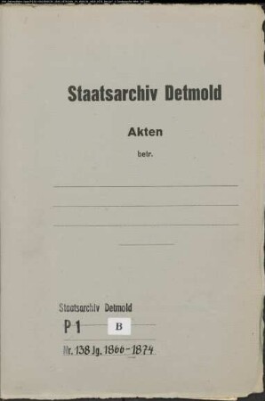 Kirchenbuchduplikate der katholischen Gemeinde Dringenberg, Kreis Warburg ( GHT 1866-1874) (Gemeinde: Katholische Gemeinde Dringenberg)