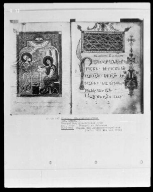 Evangeliar — Titelblatt mit Randornament, Folio 226recto