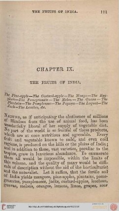Chapter IX: The Fruits of India