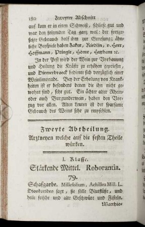 I. Klasse. Stärkende Mittel. Roborantia.