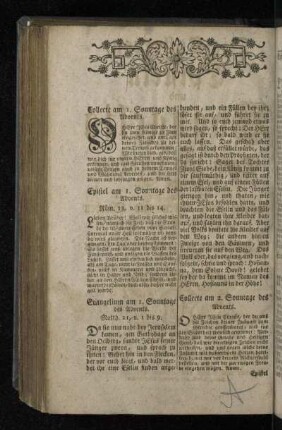[Collecten, Episteln und Evangelia.]