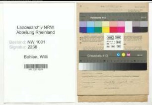 Entnazifizierung Willi Bohlen, geb. 23.05.1907 (Kaufmann)