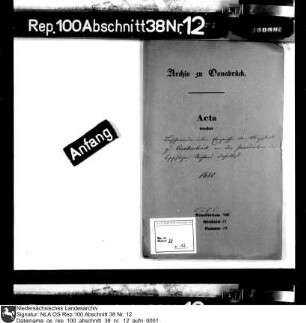 Beschwerde über Eingriffe des Magistrats zu Quakenbrück in die Jurisdiktion des dortigen bischöflichen Richters