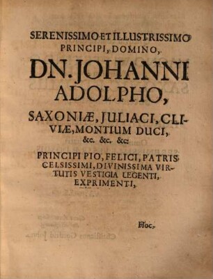 Wittekindum Magnum. Publicae luci exponent, Praeses M. Conradus Samuel Schurtzfleisch, & Christianus Gottfried John, Lipsiens. Misnicus. Autor & Resp. ...