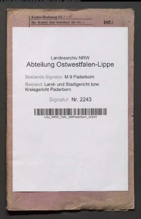 Erblasser: Loeher, Christian; Erblasser: Loeher, Anne Marie Elisabeth, geb. Schimme: