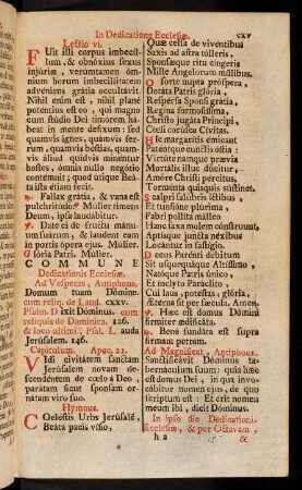 cxv-cxlv, In Dedicatione Ecclesiæ.-Officium B. Mariæ in Sabbato.