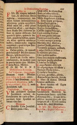 cxv-cxlv, In Dedicatione Ecclesiæ.-Officium B. Mariæ in Sabbato.