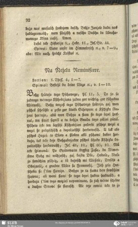 Na Ṅeżelu Reminiscere