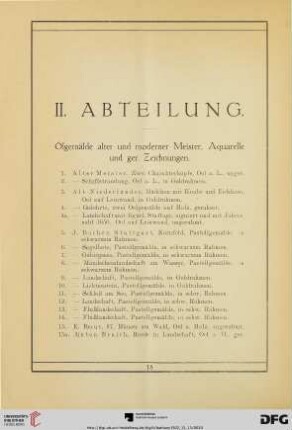 II. Abteilung (Nr. 1-194)