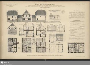 Architekt P. Sauerborn, Nienburg a. W. Kennwort: "Beatus ille ..." Dritter Preis. Wohn- und Wirthschaftsgebäude