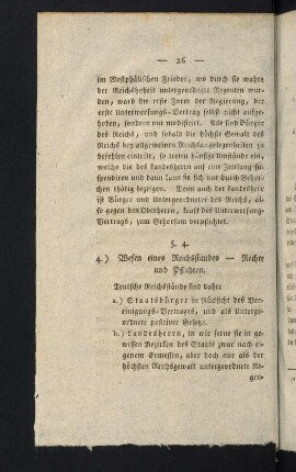 26-31, 4.) Wesen eines Reichsstandes - Rechte und Pflichten. §. 4.