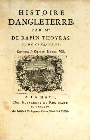 Histoire D'Angleterre, 5. Contenant le Régne de Henri VIII.