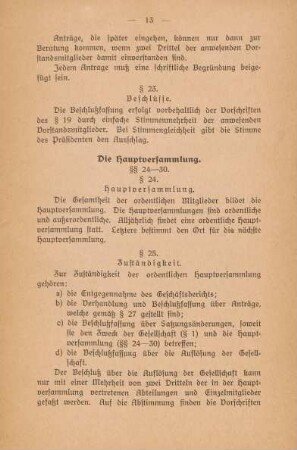 Die Hauptversammlung