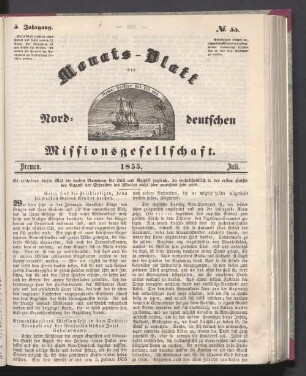 5. Jahrgang. N°. 55. Bremen. 1855. Juli