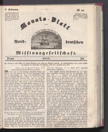 5. Jahrgang. N°. 55. Bremen. 1855. Juli
