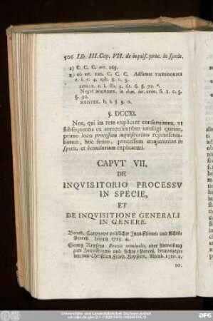 Caput VII. De Inquisitorio Processu In Specie, Et De Inquisitione Generali In Genere.