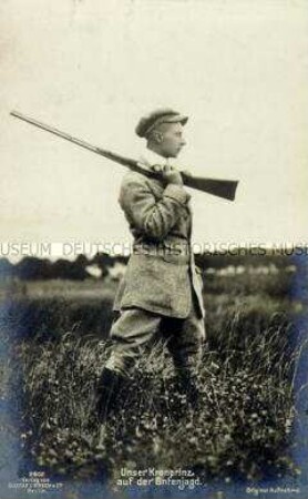 Kronprinz Wilhelm auf der Jagd