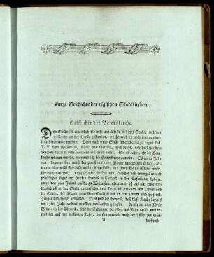 Kurze Geschichte der rigischen Stadtkirchen.