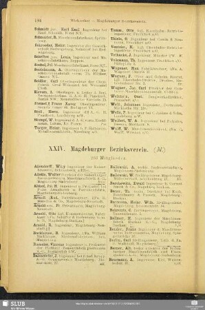 XXIV. Magdeburger Bezirksverein.