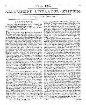 Annalen der gesammten Numismatik. Bd. 1. Hrsg. von F. Schlichtegroll. Leipzig: Baumgärtner 1804 Bd. 2 in Gotha ersch.