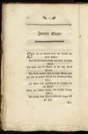 Zweyte Elegie.