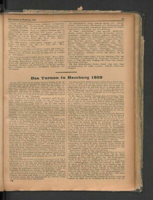 Das Turnen in Hamburg 1929