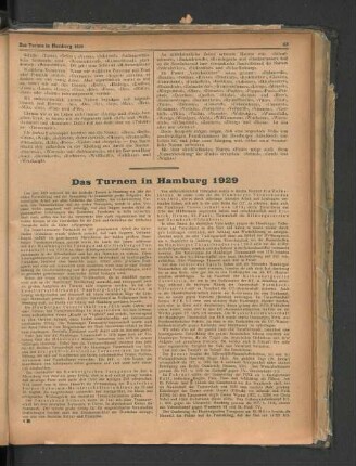 Das Turnen in Hamburg 1929
