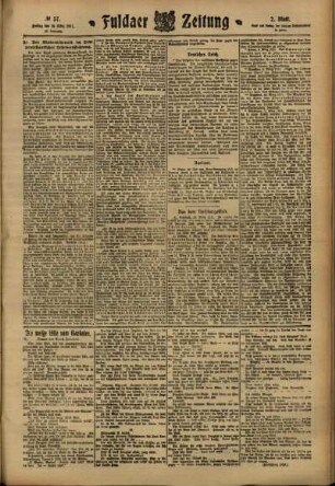 Zweite Ausgabe vom Freitag, den 10. März 1911.