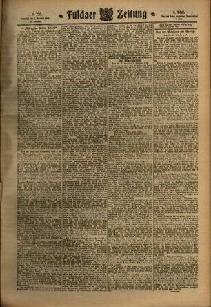 Vierte Ausgabe vom Samstag, den 01. Oktober 1910.