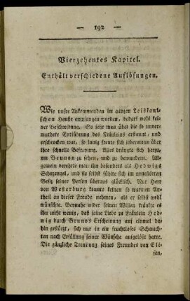 Vierzehentes Kapitel. Enthält verschiedene Auflösungen.