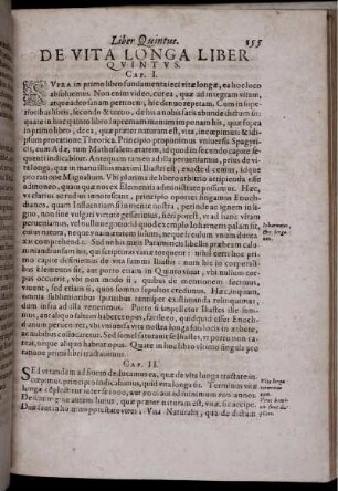 De Vita Longa Liber Quintus