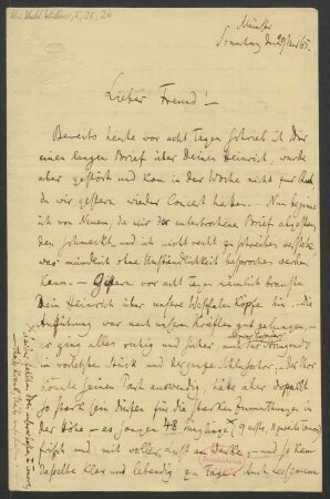 Brief an Franz Wüllner : 29.01.1865