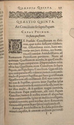 Quaestio Quinta. An Concilium sit supra Papam.