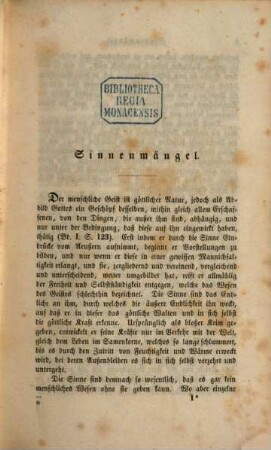Blicke ins Leben, 3. Sinnenmängel und Geistesmacht. Lebensbahnen