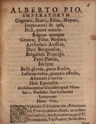 Oratio Funebris In Obitum Alberti Archiducis Austriae, Ducis Burgundiae, Principis Belgicae, &c.